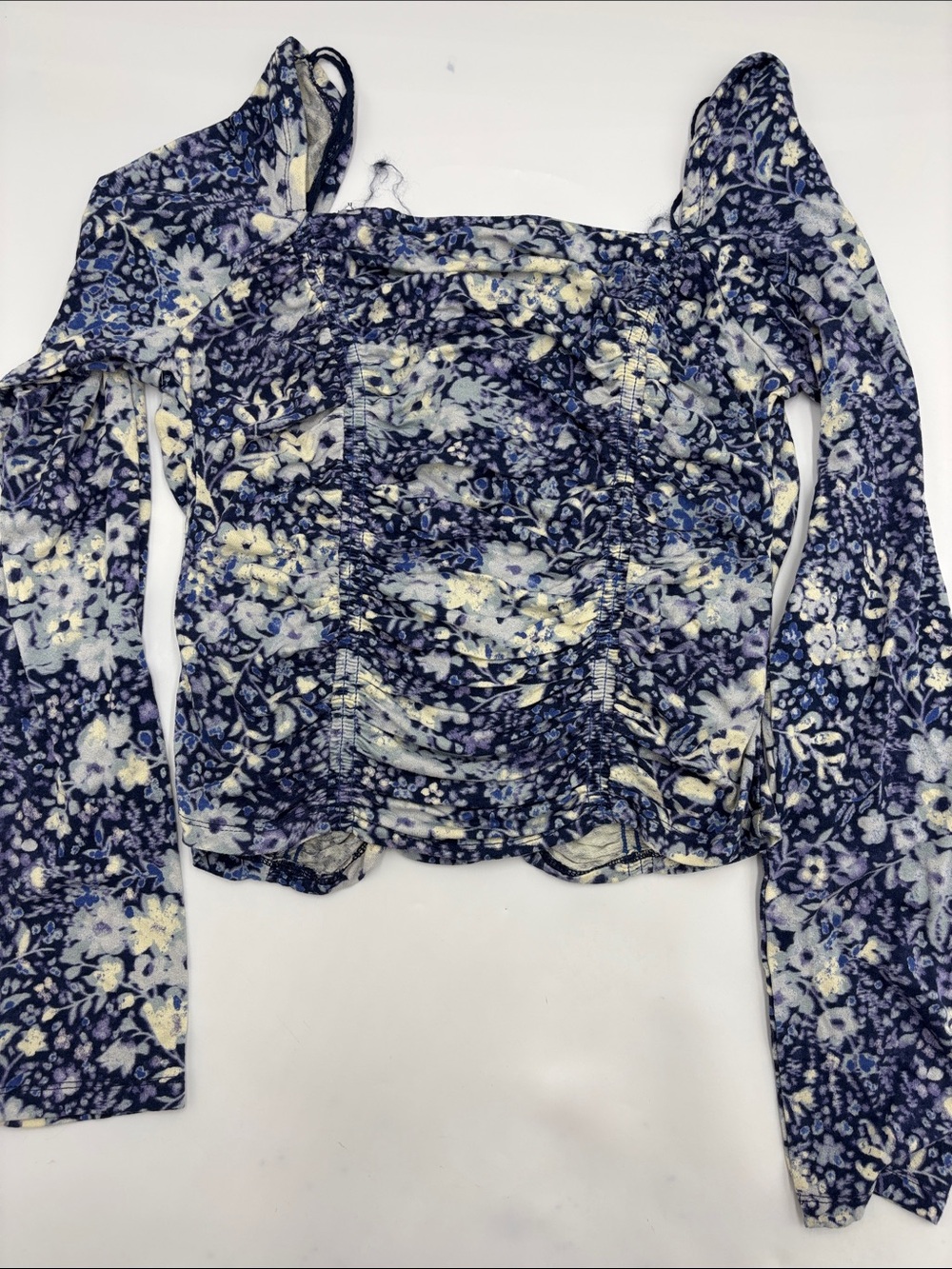 Free People Layer It On Me Top in Blue Combo - Picture 5 of 7